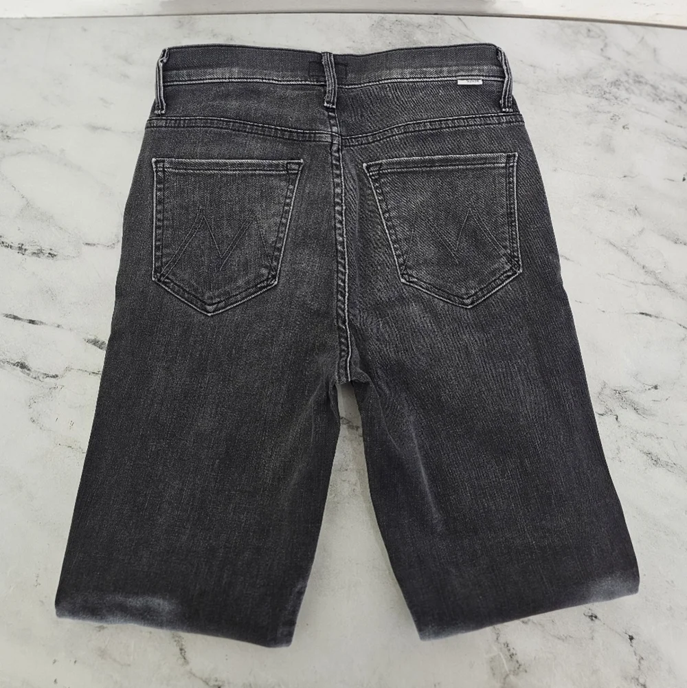 MOTHER The Swooner High Rise Skinny Ankle One Last Time Gray Jeans‎ 27 Preowned